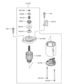 Kawasaki Fr730v-As05 Starter Diagram and Parts List for Z-FORCES60 (17AI5GHD-17AI5GHD010)(2012) Cub Cadet Lawn Tractor